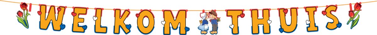 Letter slinger | Welkom thuis | Holland | Lengte: 3 meter