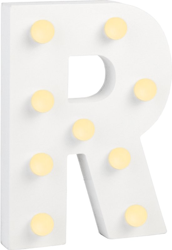 Verlichting | LED Letter | Letter R | Afmeting: 16x11cm