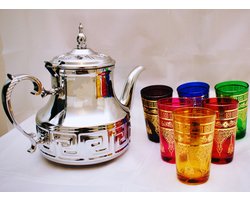 Glozini - Marokkaanse Theeglazen -Alle Kleuren met dyzijn - Set van 6 Glazen - 120ml - Thee Glozini - Marokkaanse Theeglazen -Alle Kleuren met dyzijn - Set van 6 Glazen - 120ml - Thee