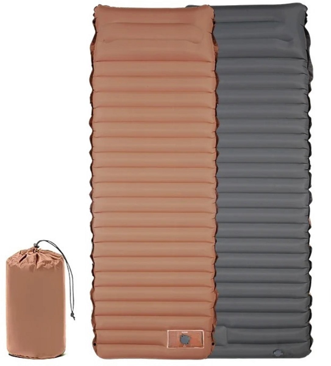 Stemily Slaapmat - Luchbed - Zelfopblazend - Koppel Meerdere Matten - Incl Hoofdkussen - 195 cm x 70 cm x 10 cm - 1KG