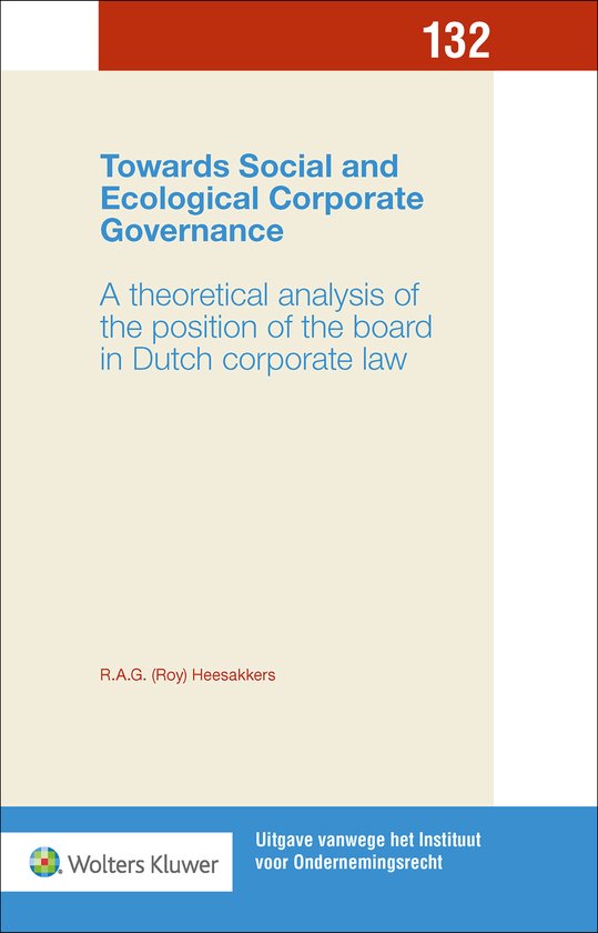 Towards Social and Ecological Corporate Governance - cover