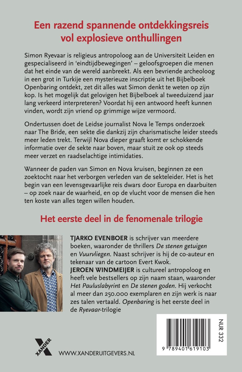 Ryevaar 1 - Openbaring - back cover