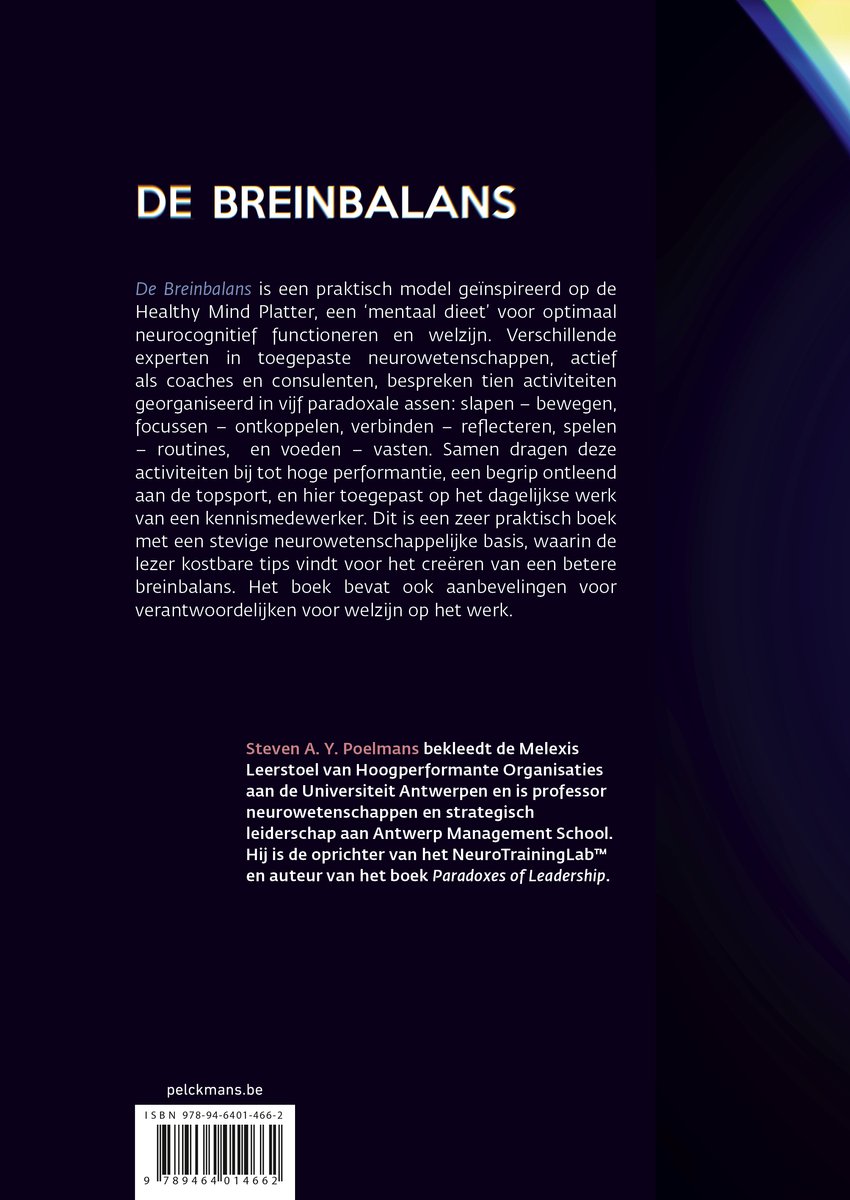 De breinbalans - back cover