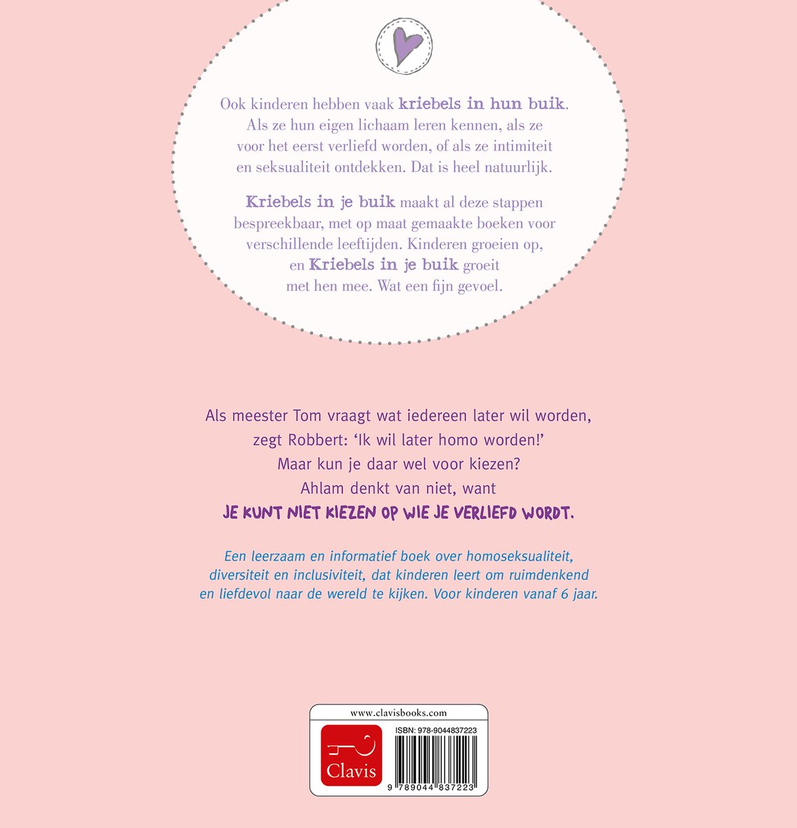 Kriebels in je buik - Je kunt niet kiezen op wie je verliefd wordt - back cover
