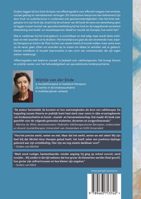 Portret van Wijntje van der Ende, beeldend therapeut en muziektherapeut in de kinderpsychiatrie.