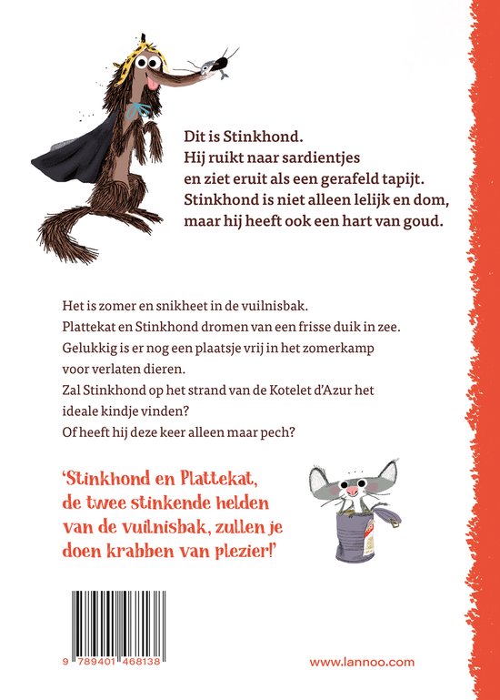 Stinkhond - Stinkhond aan het strand