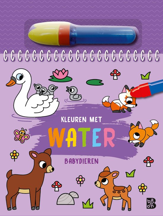 Kleuren met water 1 - Babydieren - cover