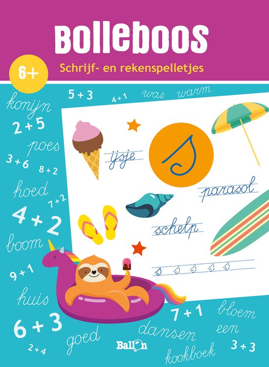 Bolleboos 0 - Schrijf- en rekenspelletjes 6+ - cover