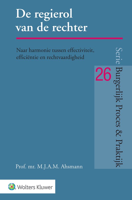 De regierol van de rechter - cover