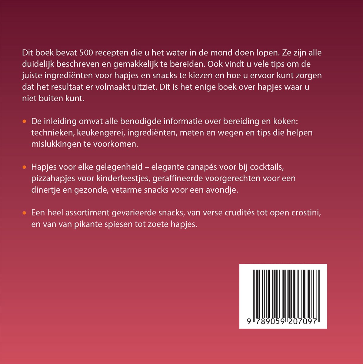 500 hapjes - back cover