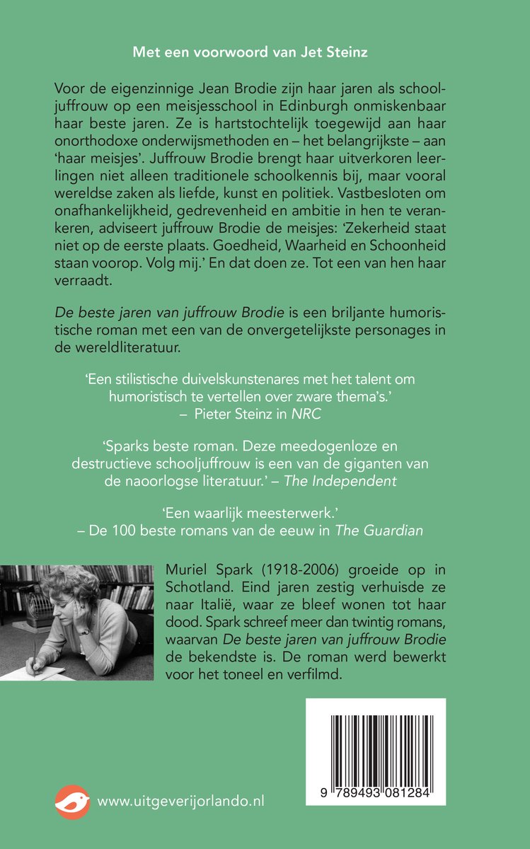 De beste jaren van juffrouw Brodie - back cover