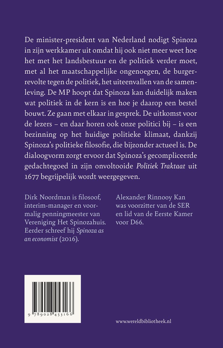 Spinoza in het Torentje - back cover