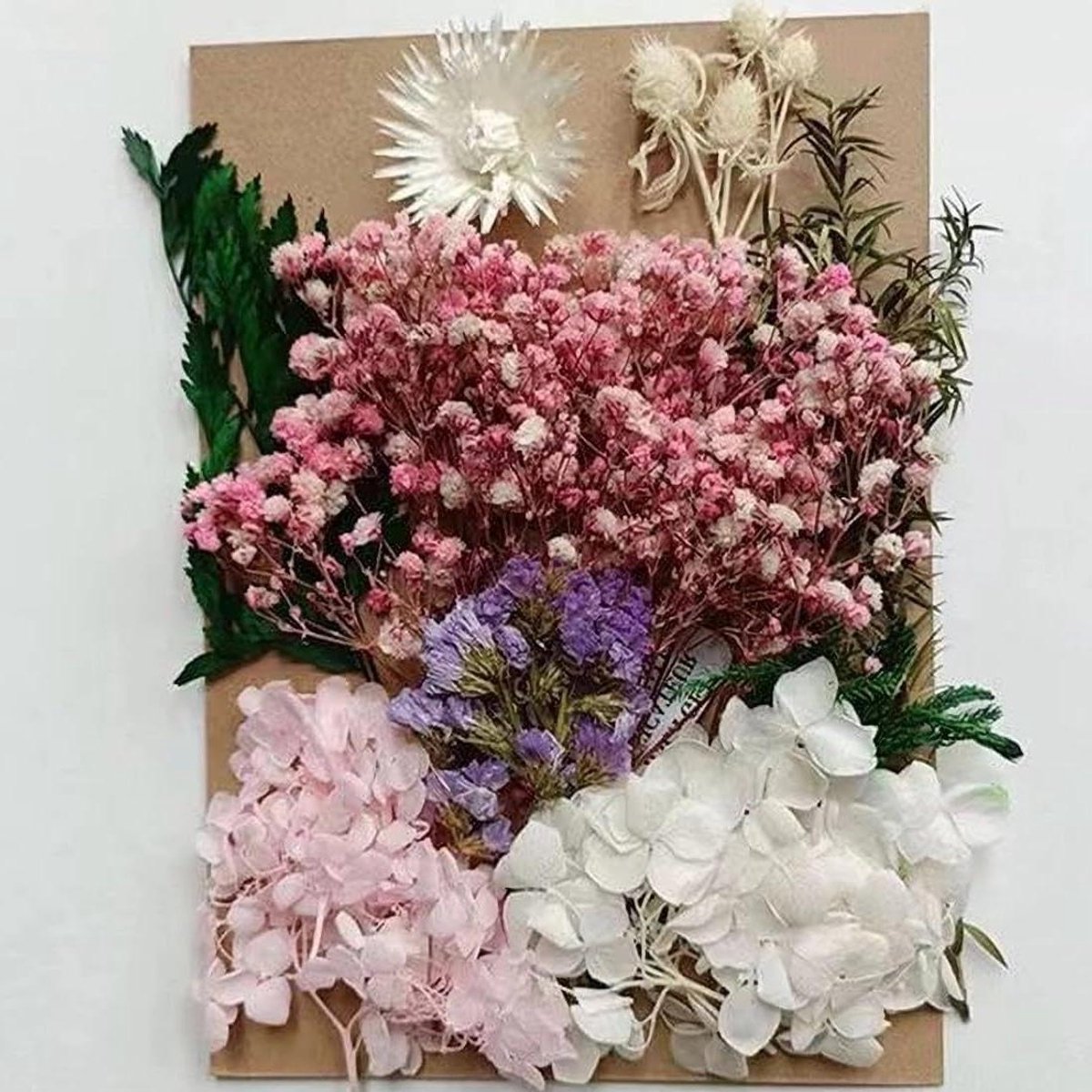 Titel: Natuurlijke gedroogde bloemen epoxyharsmix met gemengde gedroogde bloemen - Doe-het-zelf bloemendecoratie voor sieraden