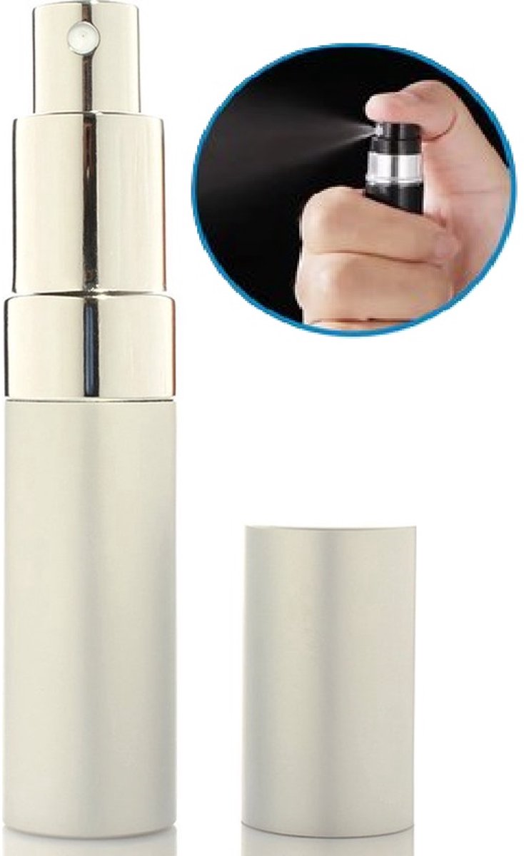 Goedkoopste Luxe Parfumverstuiver I Parfum Flesje I Mini Parfum Flesje I Reisflesje Parfum I Reisflesje I Hervulbaar I 8 ML I Zilver