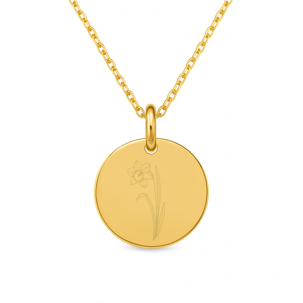 Lovelockers® | Geboorte Bloem ketting | December | Stainless Steel | Goudkleurig | Geboorte Maand | Kraamcadeau | Geboorte cadeau | Cadeautje voor haar | Bloemen ketting