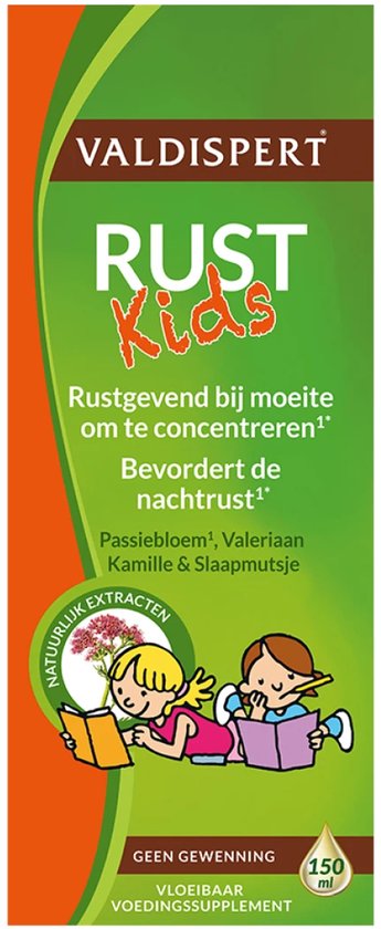 Valdispert Slaap Kids siroop - Passiebloem ontspant en is goed voor de nachtrust* - Geen gewenning** - Met sinaasappelsmaak - Kids vanaf 3 jaar - 150 ml