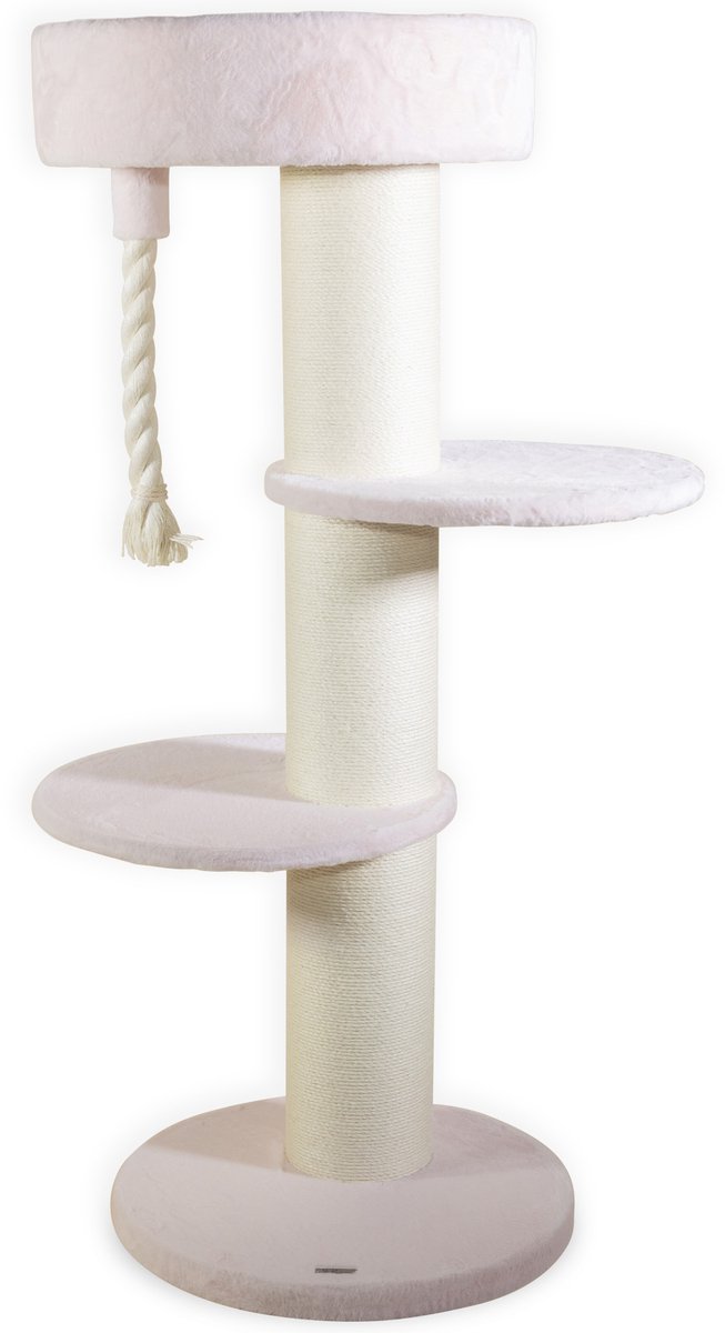 RHRQuality Krabpaal Voor Grote Katten – Maine Coon Sleeper – 150 cm Hoog – Met Extra Dikke 20 cm Sisalpalen – Roze