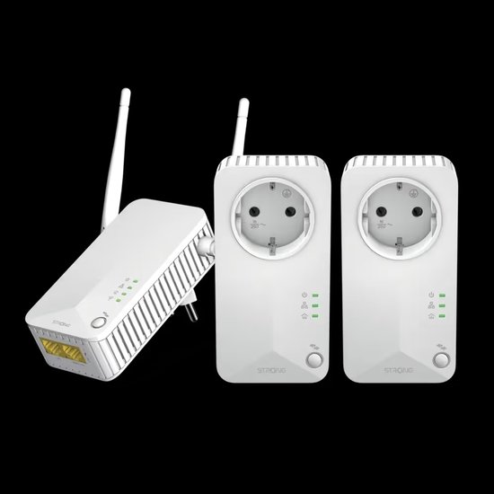 TP-LINK CPL-adapter, geïntegreerd stopcontact single, frans. Versie wit