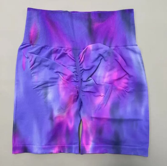 EXPLOSION SHORT GYM LEGGING - Maat M - Paars - Purple - Sportwear - Sportkleding - Fitness legging - Fitness short - Sportlegging - Sportshort - Yogalegging - Yogashort van EXPLOSION — afbeelding 2