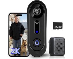 Video deurbel zonder abonnement - Deurbel met camera - Draadloze video deurbel - Beveiliging woning - Deurbel met app - Slimme deurbel - Geen maandelijkse kosten - Beveiligingscamera - WiFi deurbel - Voor smartphone en tablet