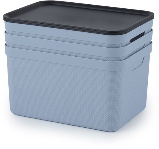 Rotho 1043305092 Fresh set van 2 kommen 1,2 l 4 l met deksel, kunststof