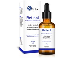 Simia™ Advanced Active Retinol Serum – Met Hyaluronzuur & Aloë Vera – Gezichtsserum – Collageen – Anti Aging – Celvernieuwing – Anti-Acne – Tegen Mee-eters en Grove Poriën – Tegen Pigmentvlekken – 30ml