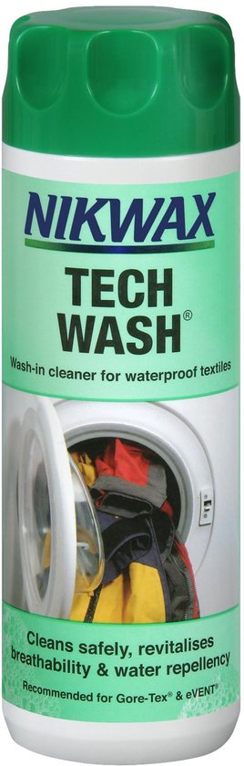 Nikwax Tech Wash, reiniging voor outdoor jassen en kleding 300ml