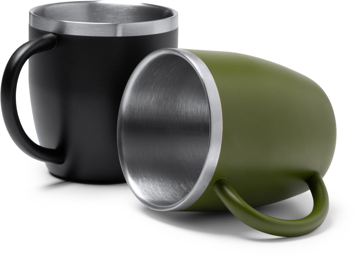 Bany Thermos 1518 RVS- Rood - 300 ML - Dubbelwandig met Handvat zonder deksel - dubbelwandige vacuüm geïsoleerde koffiebeker - Thee - Koffie. Geschikt voor laser — cadeau in Koken & Dineren - foto 3