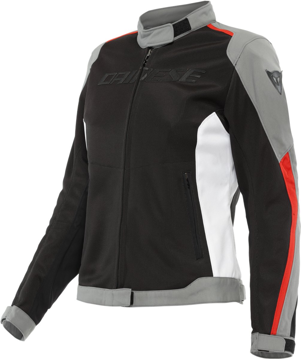 Dainese Hydraflux 2 Air D-Dry Jas Dames Zwart Houtskool Grijs Lava Rood - Jas