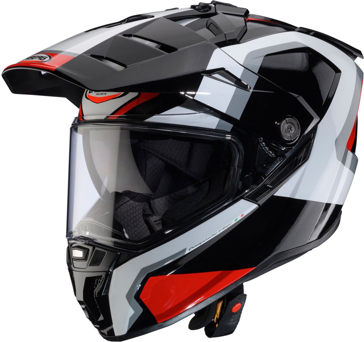 Caberg Tanami Scram Zwart Rood Wit Adventure Integraalhelm - Helm