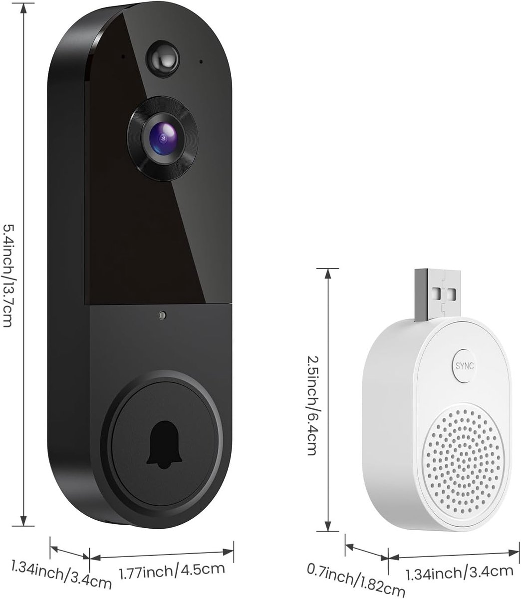 Video deurbel zonder abonnement - Deurbel met camera - Draadloze video deurbel - Beveiliging woning - Deurbel met app - Slimme deurbel - Geen maandelijkse kosten - Beveiligingscamera - WiFi deurbel - Voor smartphone en tablet – foto 8