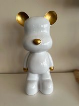 Goodyz - Décoration - Ours - Ours moderne - Wit/ Or - 50 cm de haut - disponible en plusieurs couleurs