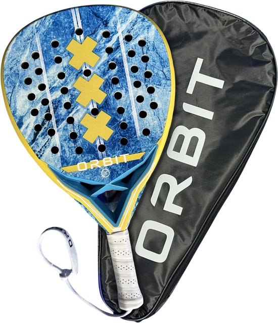 Orbit Barkie Amsterdams Padel racket - inclusief rackethoes - Padel - 100% carbon