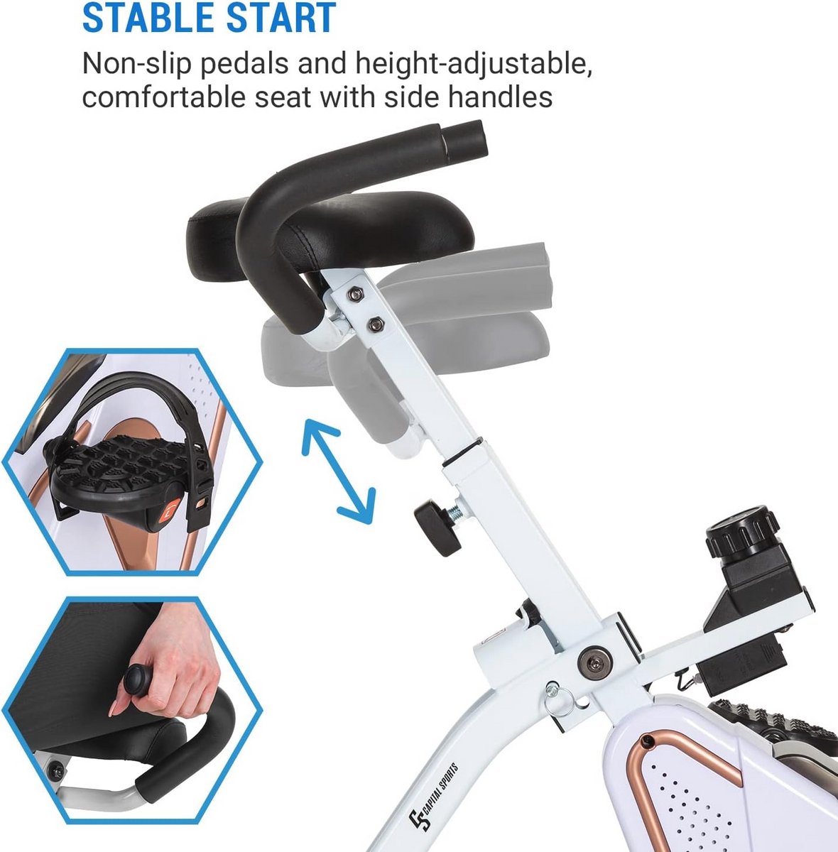 Hometrainer met Trainingscomputer - Verstelbare Fiets - afbeelding 3