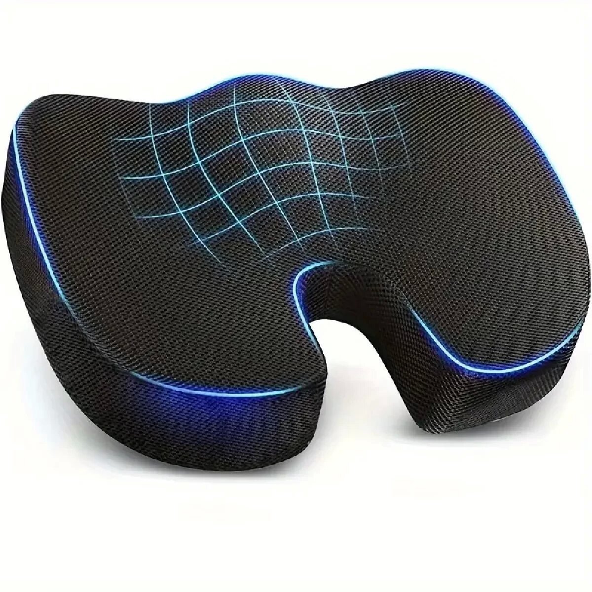 Zitkussen Orthopedisch - Zitkussen Bureaustoel - Zitkussen Auto - Orthopedisch Ergonomisch Traagschuim Stoelkussen - Wigkussen - Stuitkussen - Voor Auto En Bureaustoel - Thuiswerken - Pijnverlichting