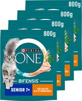 PURINA® ONE® Senior - Kattenbrokjes - Kip & Volkoren Granen - 4 x 800 g