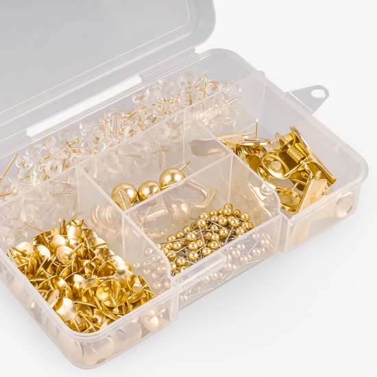 100 stuks bronskleurige punaises, platte decoratieve nagels, vulpennen