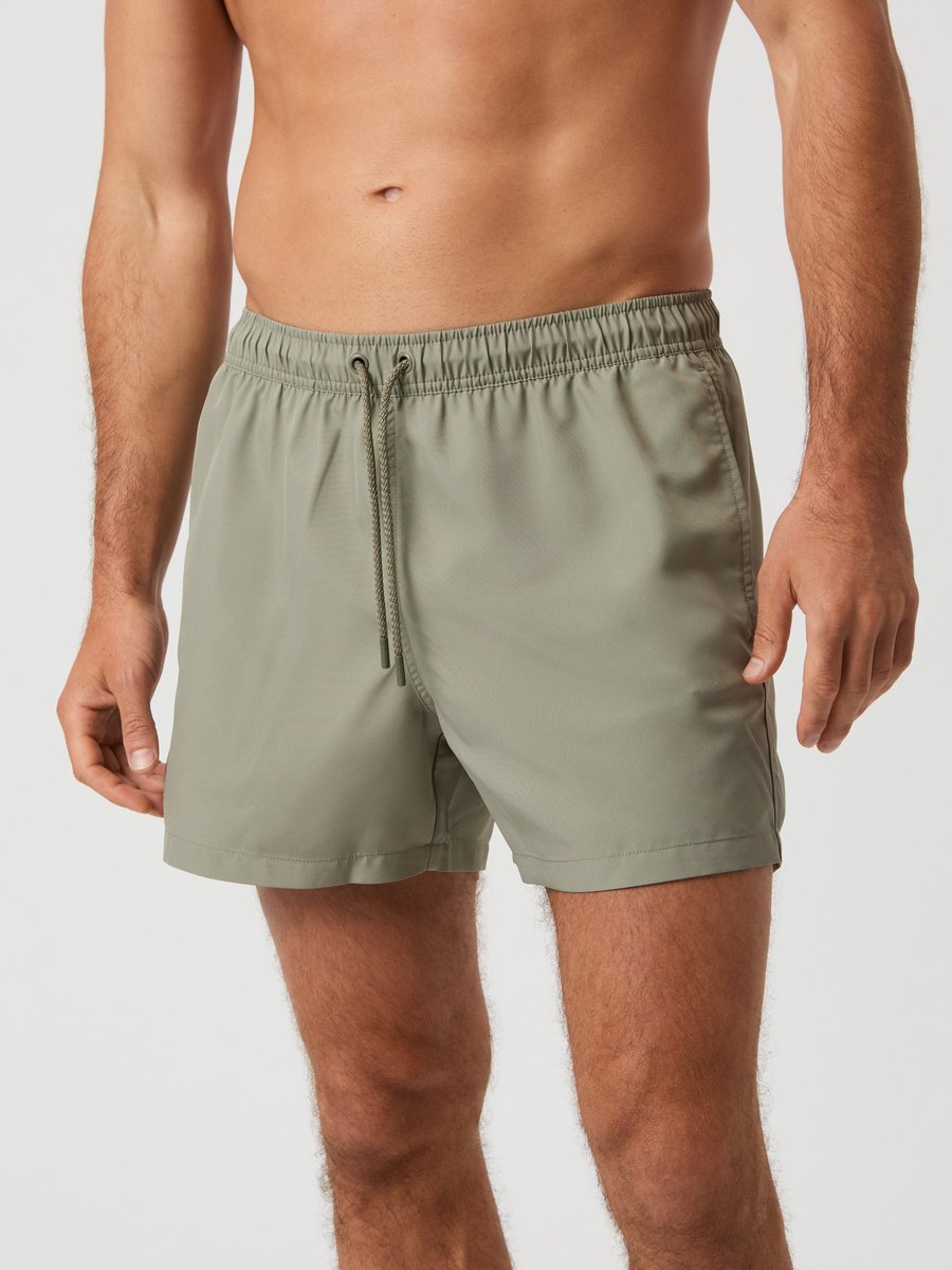 Björn Borg Solid Zwembroek Heren - Zwemshort Mannen - Korter Model - Gerecycled Polyester - Groen