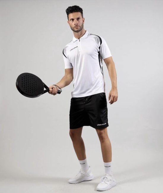 Tenue de Padel homme, Givova KIT EASY, Wit/ Zwart, taille S