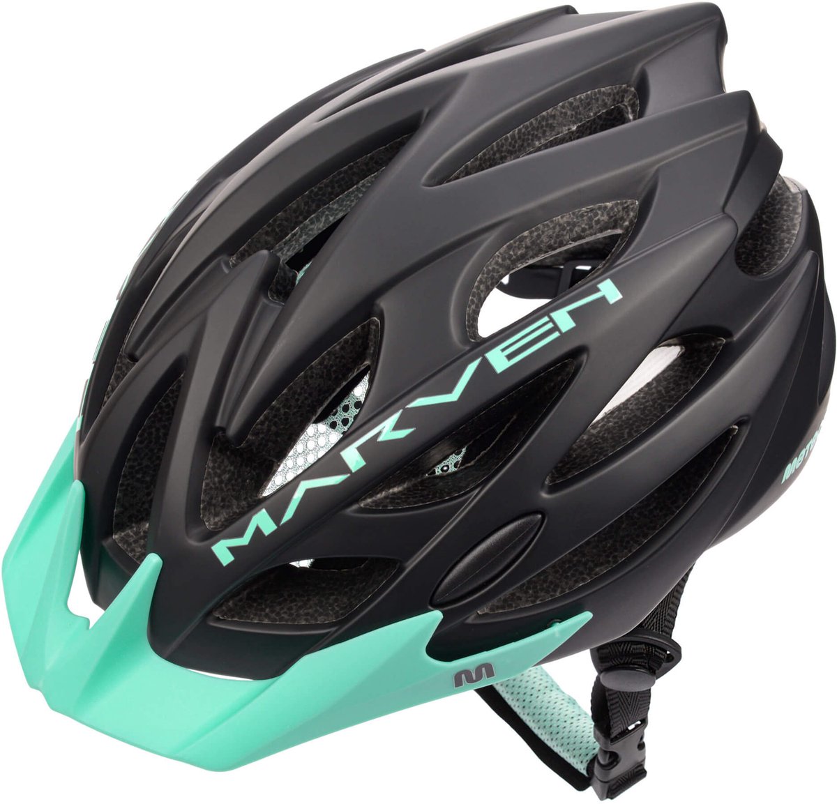 Meteor - Fietshelm - Marven M 55-58 cm zwart/mint