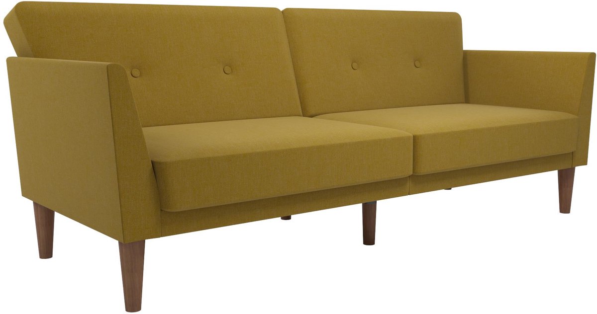 Notio Living Regal-Slaapbank - 3-zits - Mosterd Linnen