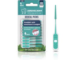 Zorghelden® Zachte dental picks 100 stuks - Voordeelverpakking - Universele maat 1,85MM - Zachte tandenstokers met mintsmaak- Tandenragers