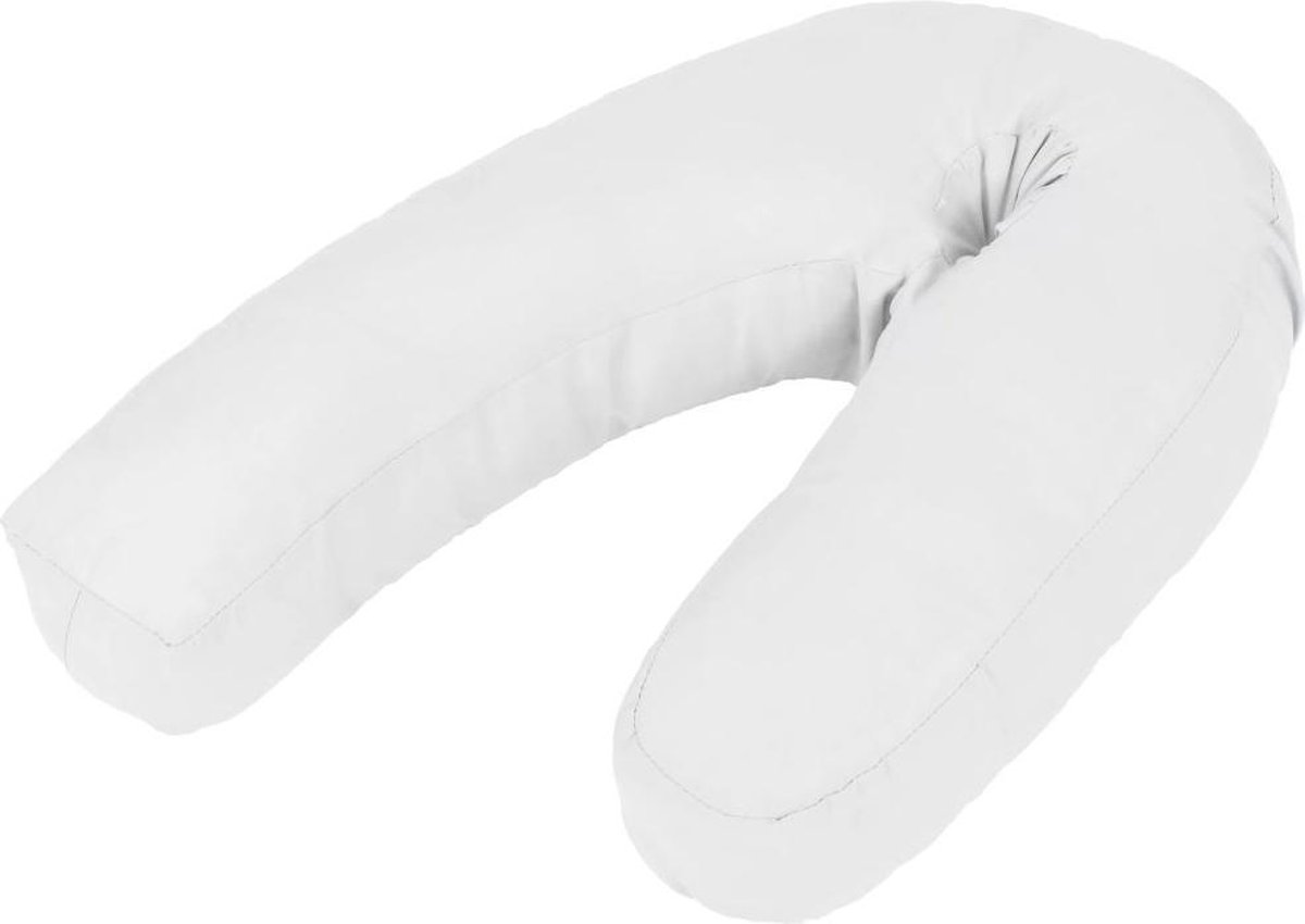 Bol.com vidaXL - Zwangerschapskussen - J-vormig - 54x(36-43) - cm - wit aanbieding
