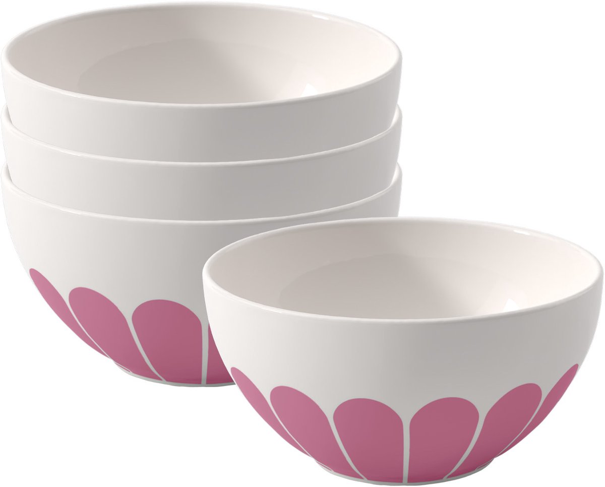 Müslischalen Fleur Couleur ø 14,1 cm Set van 4
