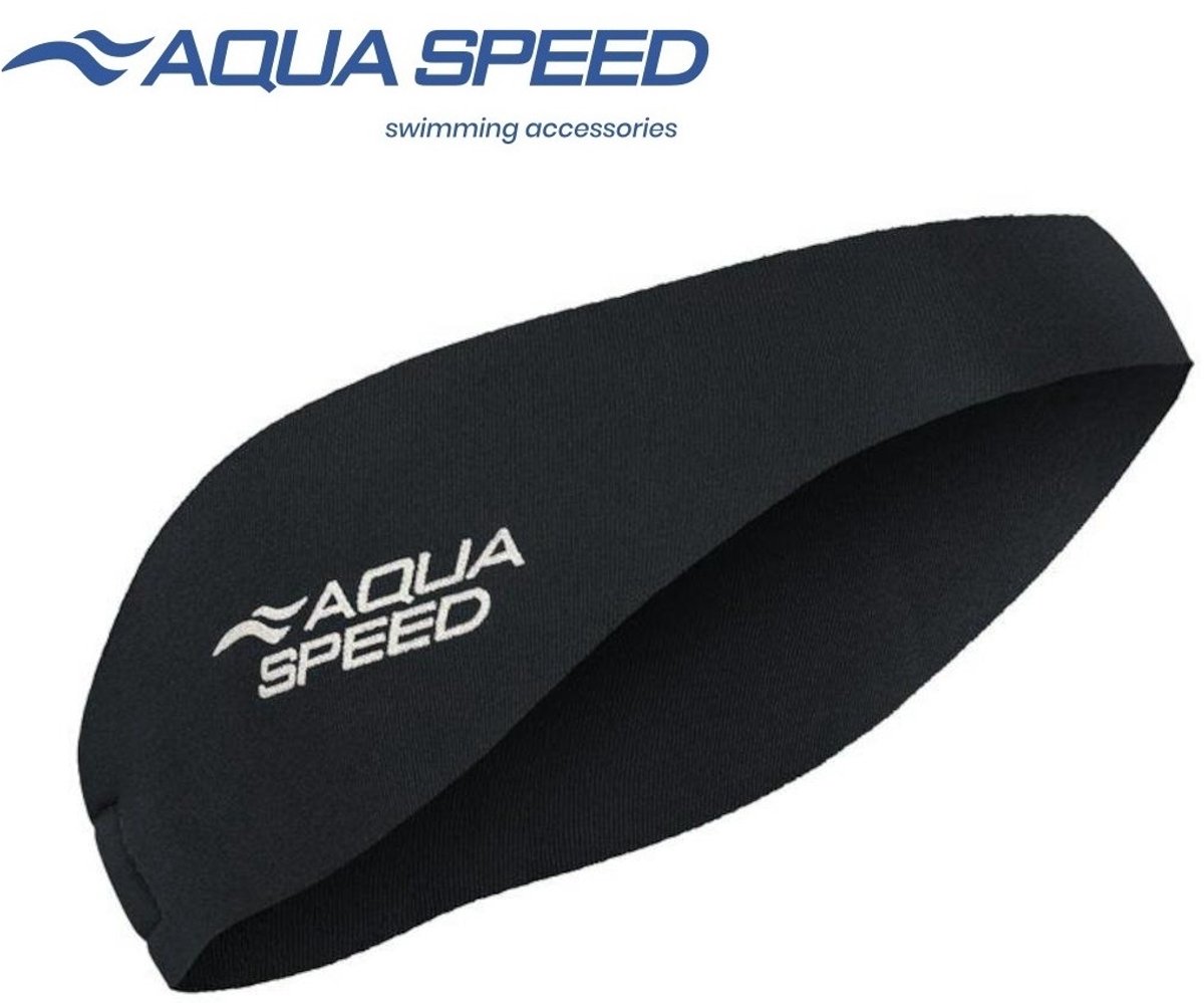Aqua Speed Neopreen Hoofdband Zwemmen - Zwemhoofdband vanaf 8+ Kinderen/Volwassenen - Zwart