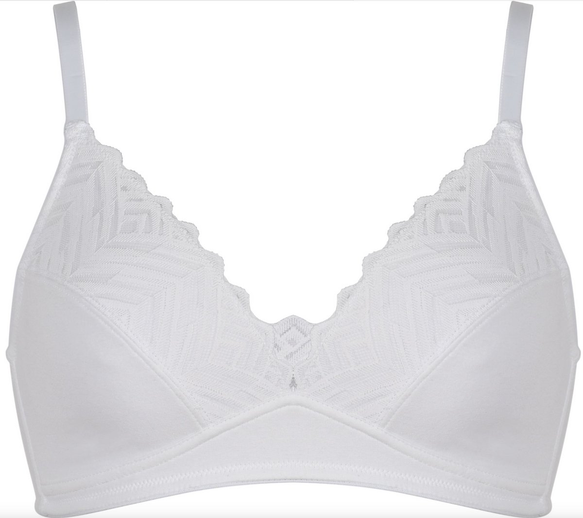 Naturana katoenen soft BH zonder beugels maat 90D wit