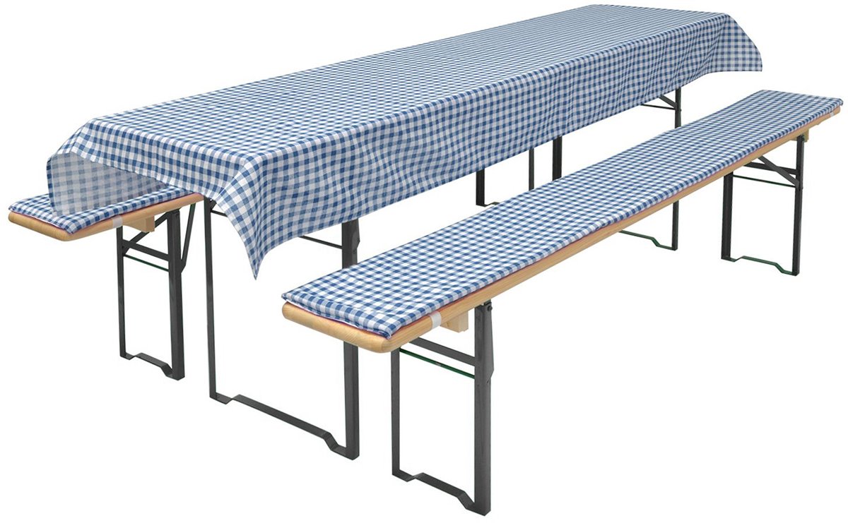 Ibenzoa® Biertafel en Bankstel Bekledingsset met Kussen en Tafelkleed voor Feestelijke Gelegenheden