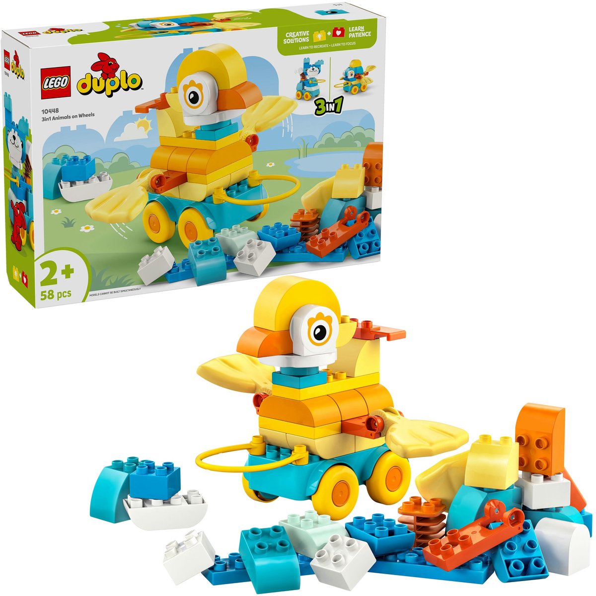 LEGO DUPLO - 3-in-1 dieren op wielen Constructiespeelgoed thumbnail 3