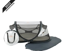 Deryan Baby Luxe Campingbedje – Inclusief zelfopblaasbare matras - Silver