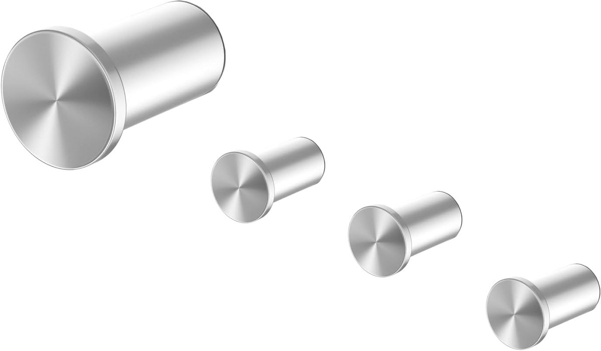 Ibenzoa® Robuuste RVS Wandhaken met Versterkte Ophangpunten - Set van 4